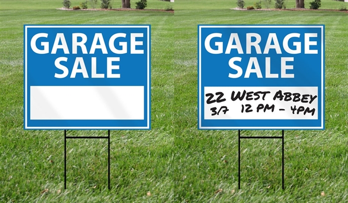 Dry Erase Yard Signs - Reusable Write On Sign Boards