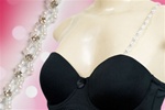 Gorgeous Beads w/Center Rhinestones Bra Strap