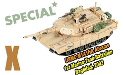 US M1 Abrams Main Battle Tank Series: Limited Edition USMC M1A1HA Abrams Tank - 1st Marine Tank Battalion, Baghdad, 2003