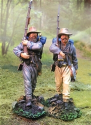 Confederate Army Marcher Set Two - 2-Piece Figure Set