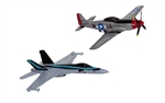 Top Gun Maverick - Maverick's F/A-18 Hornet and P-51D Mustang (Fit to Box)