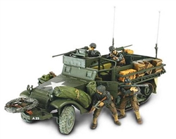 US M3A1 Half-Track with Stowage Racks and 4 Soldiers - Unidentified Unit, Normandy, 1944 [D-Day Commemorative Packaging]