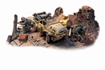 German VW-166 Schwimmwagen Diorama - 716.Infanterie Division, Retreat from Malmedy, Normandy, 1944