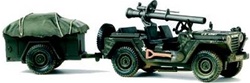 US Army M151 A1 Mutt Utility Truck with Recoilless Rifle and Trailer