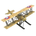 French Spad S.A.4 Biplane Fighter with Skis