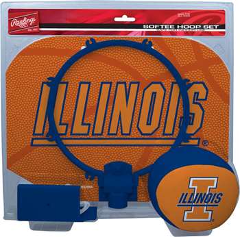 University of Illinois Fighting Ilini Slam Dunk Indoor Basketball Hoop Set Over The Door