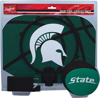 Michigan State University Spartans Slam Dunk Indoor Basketball Hoop Set Over The Door