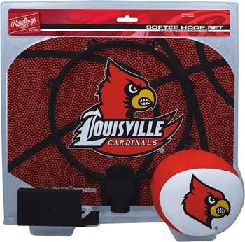 University of Louisville Cardinals Slam Dunk Indoor Basketball Hoop Set Over The Door