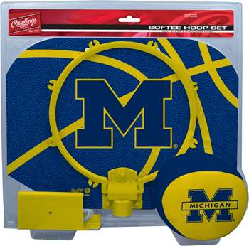 University of Michigan Wolverines Slam Dunk Indoor Basketball Hoop Set Over The Door