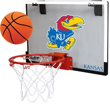 University of Kansas Jayahwks Indoor Basketball Goal Hoop Set Game