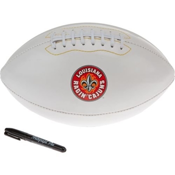 University of Louisiana Lafayette Ragin Cagin Signature Series Autograph Full Size Rawlings Football