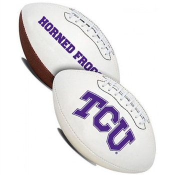 TCU Texas Christian University Horned Frogs Signature Series Autograph Full Size Rawlings Football