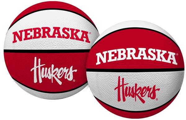 Nebraska Cornhuskers Alley Oop Youth-Size Rubber Basketball