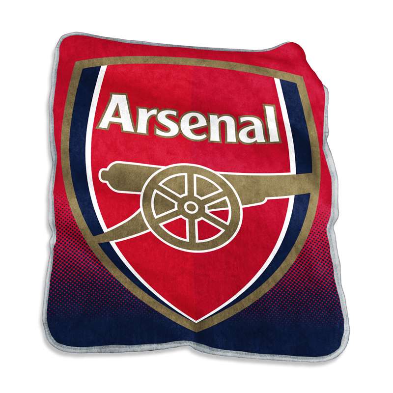 Arsenal Soccer 26 Raschel Throw Fleece Blanket