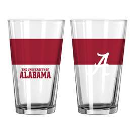 Alabama 16oz Colorblock Pint Glass