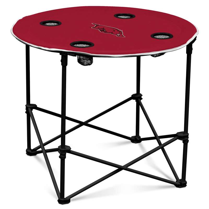 University of Arkansas Razorbacks Round Folding Table with Carry Bag