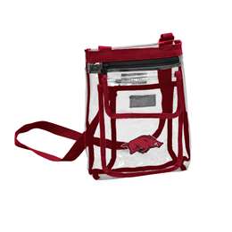 University of Arkansas Razorbacks Clear Gameday Crossbody Tote Bag