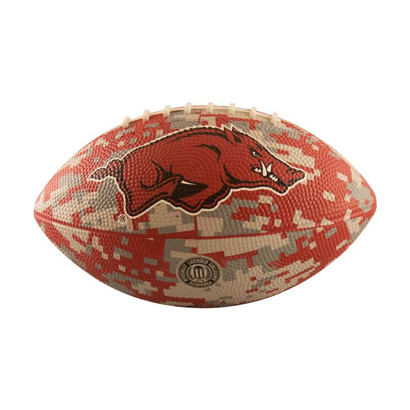 Arkansas Mini-Size Rubber Camo Football