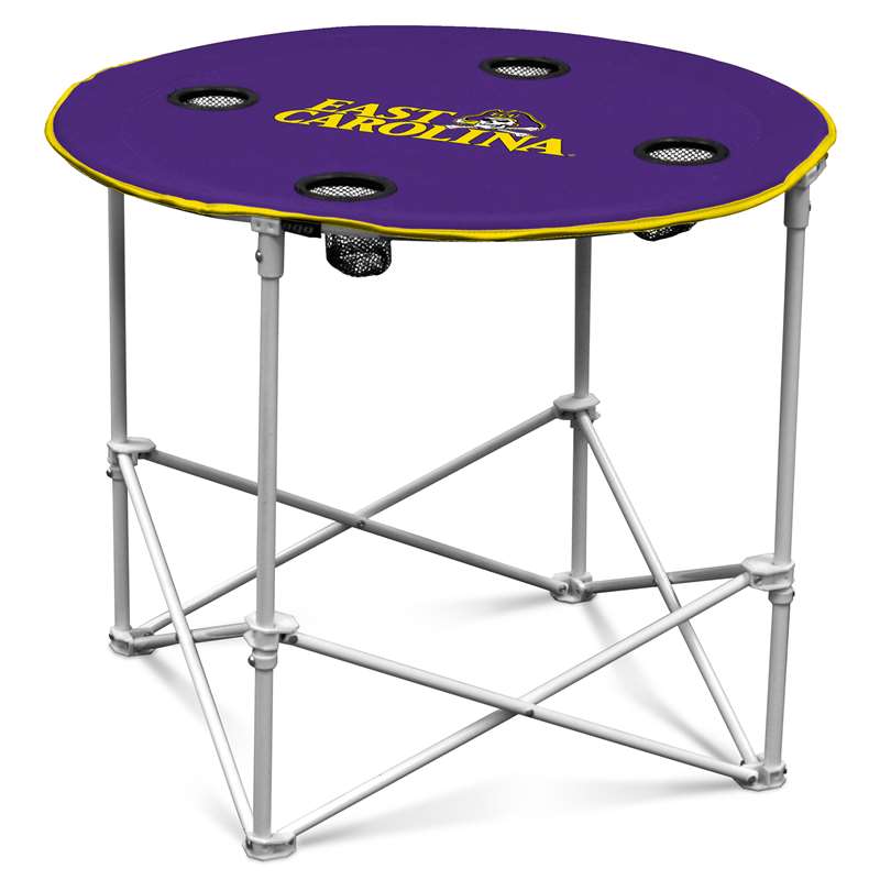 East Carolina University Pirates Round Folding Table with Carry Bag