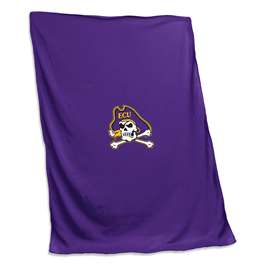 East Carolina University Pirates Sweatshirt Blanket 84 X 54 inches