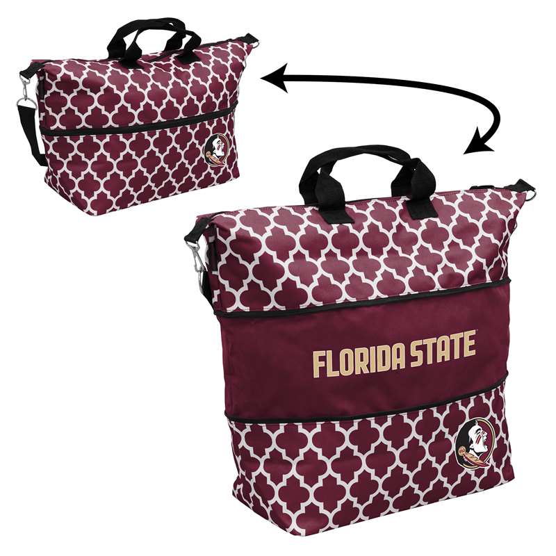 Florida State University Quatrefoil Expandable Tote