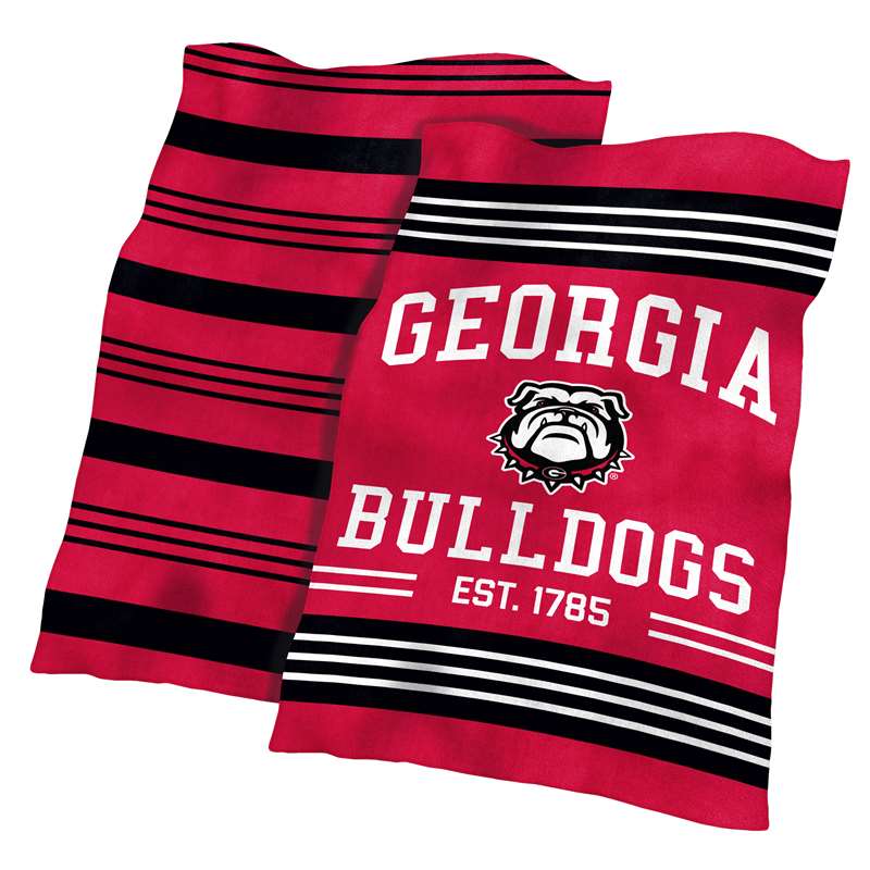 Georgia Bulldogs Colorblock Plush Blanket 60X70 inches