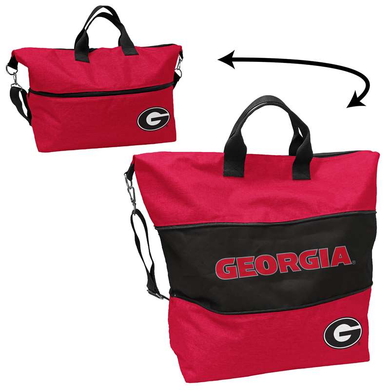 University of Georgia Bulldogs Crosshatch Expandable Tote Bag