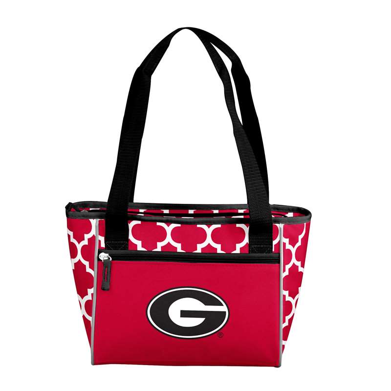 Georgia Quatrefoil 16 Can Cooler Tote