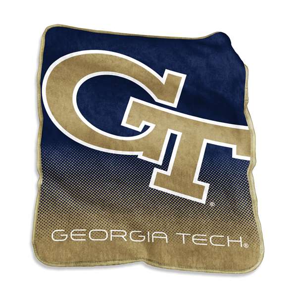 Georgia Tech Yellow Jackets Raschel Throw Blanket
