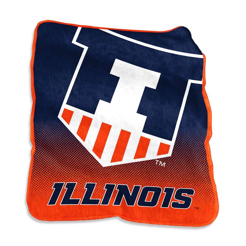 University of Illinois Fighting Illini Raschel Throw Blanket - 50 X 60 in.