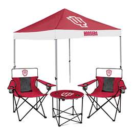 Indiana Hoosiers Canopy Tailgate Bundle - Set Includes 9X9 Canopy, 2 Chairs and 1 Side Table