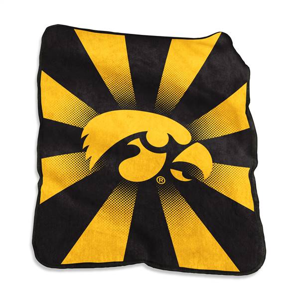University of Iowa Hawkeyes Raschel Throw Blanket