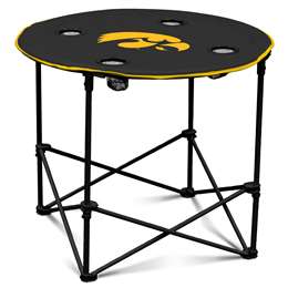 University of Iowa Hawkeyes Round Folding Table with Carry Bag