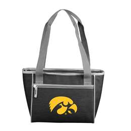 Iowa Hawkeyes Crosshatch 16 Can Cooler Tote Bag