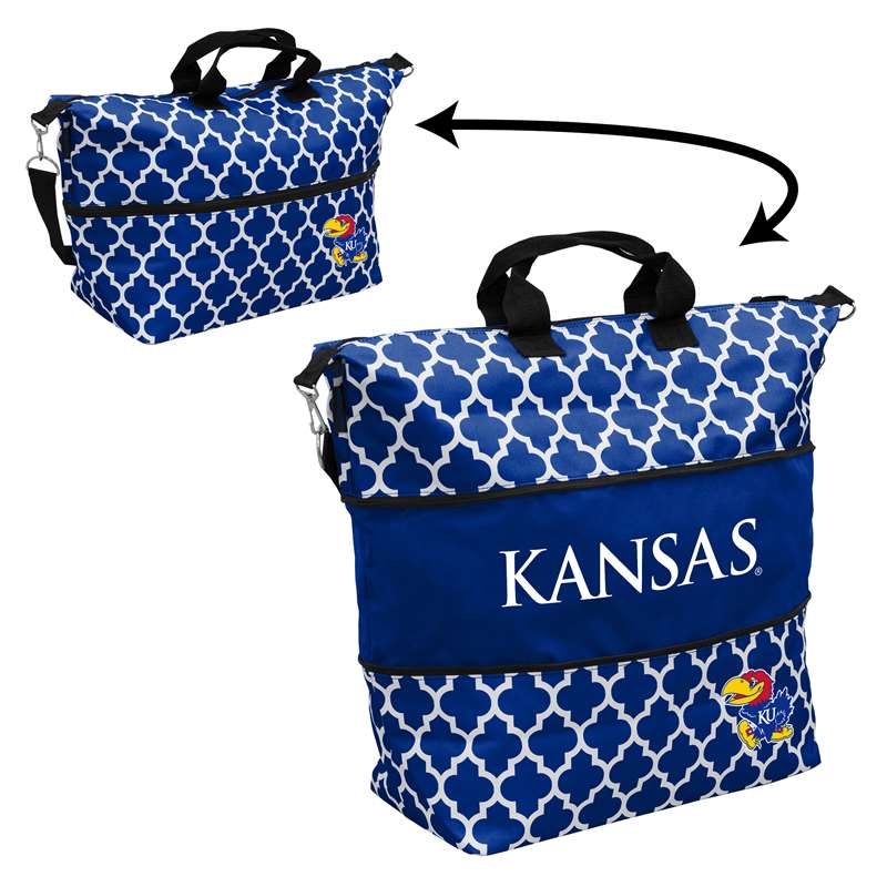 Kansas Quatrefoil Expandable Tote