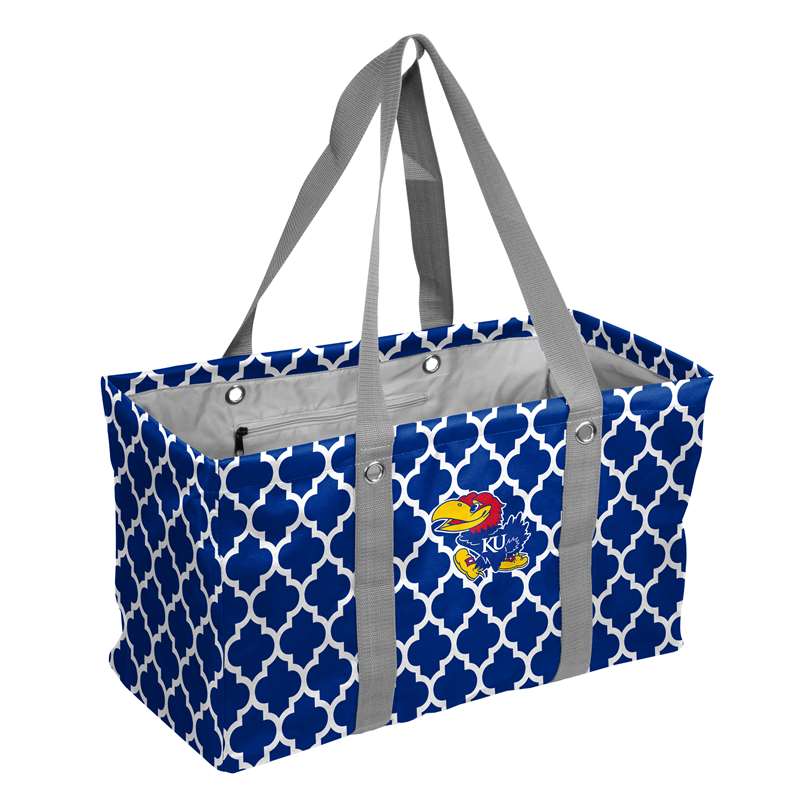 University of Kansas Jayhawks Crosshatch Picnic Caddy Tote Bag