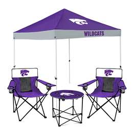 Kansas State Wildcats Canopy Tailgate Bundle - Set Includes 9X9 Canopy, 2 Chairs and 1 Side Table