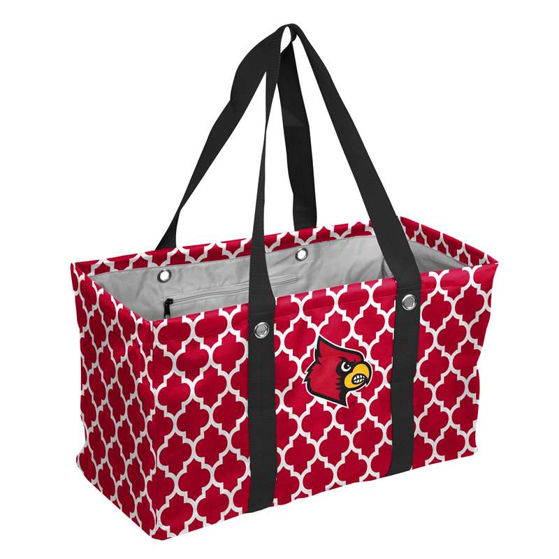 University of Louisville Quatrefoil Picnic Caddy