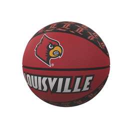 University of Louisville Cardinalss Repeating Logo Youth Size Rubber Basketball