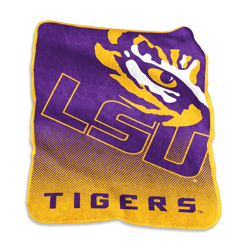 LSU Louisiana State University Tigers Raschel Throw Blanket - 50 X 60 in.