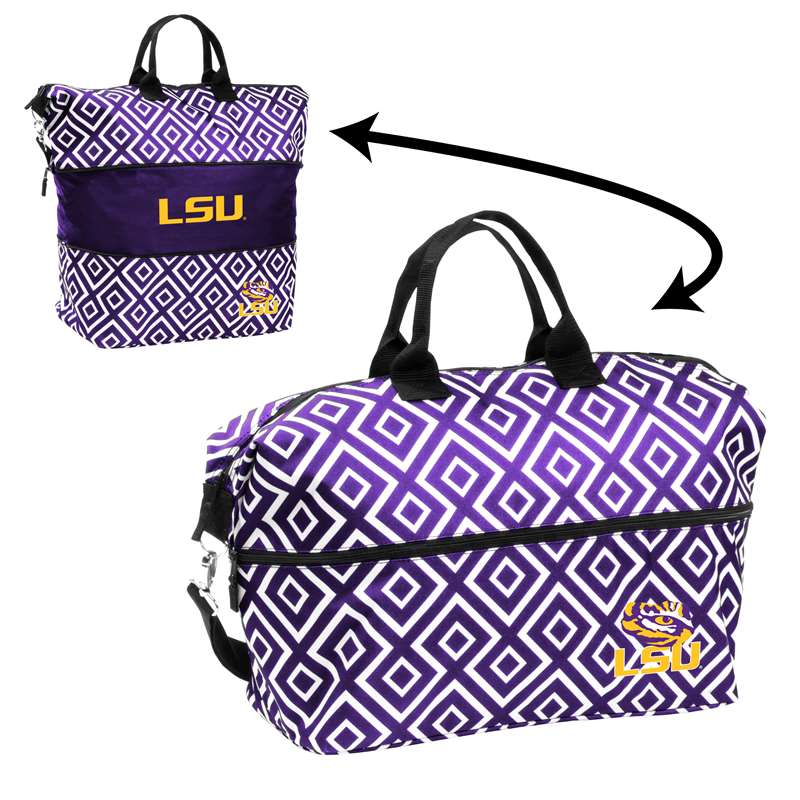 LSU Louisiana State University Tigers Expandable Tote Bag