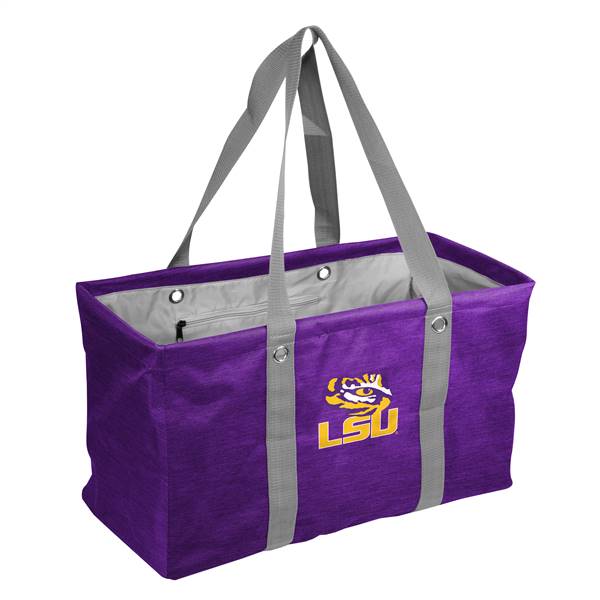 LSU Louisiana State University Tigers Crosshatch Picnic Caddy Tote Bag