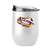 LSU 16oz Swagger White Powder Coat Curved Beverage