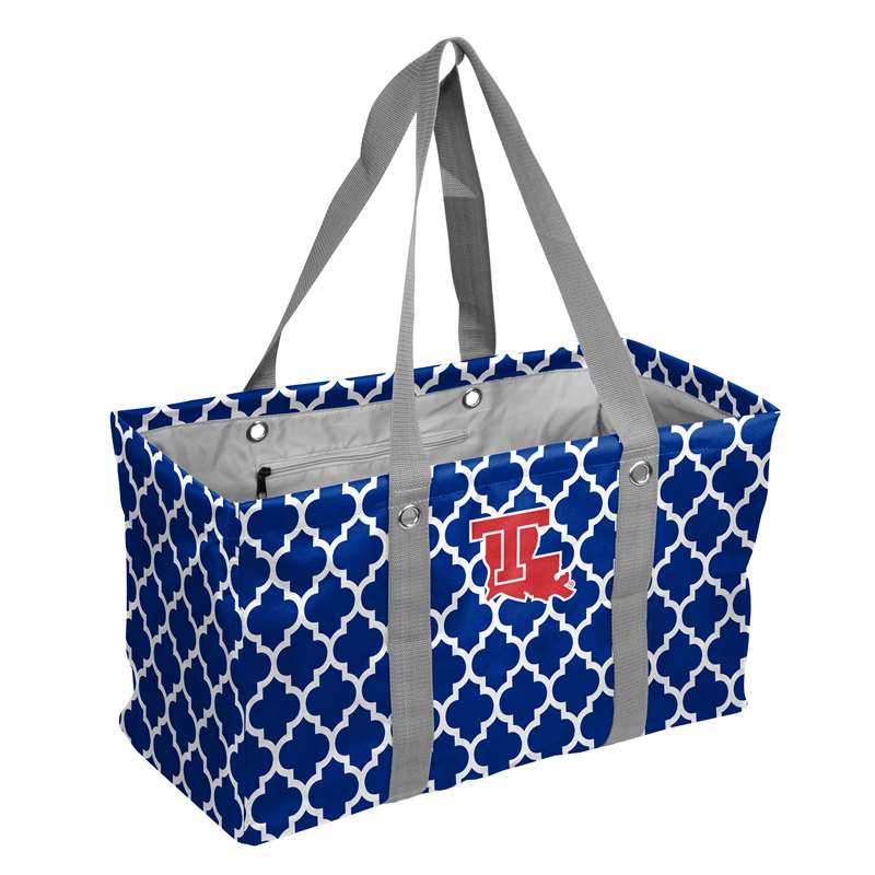 Louisiana Tech Crosshatch Picnic Caddy Tote Bag