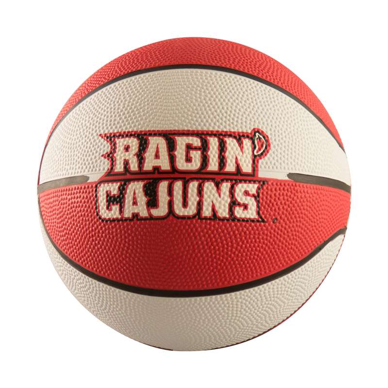 Louisiana Lafayette University Repeating Logo Youth Size Rubber Basketball