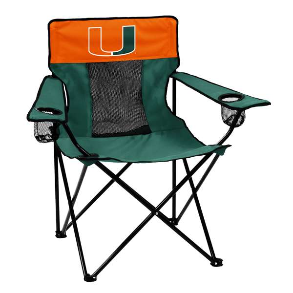 Miami Hurricanes Elite Folding Chair with Carry Bag
