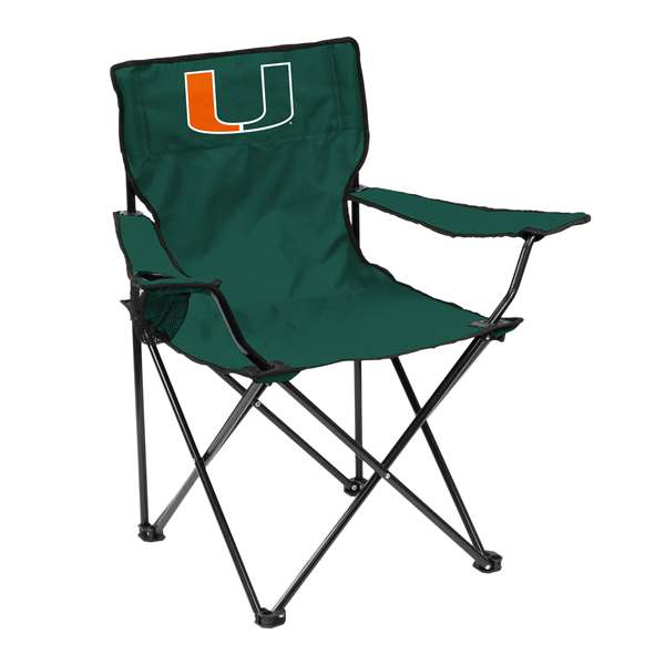 University of Miami Hurricanes Quad Folding Chair with Carry Bag