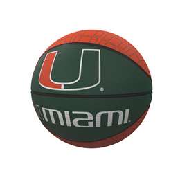 University of Miami Hurricanes Repeating Logo Youth Size Rubber Basketball