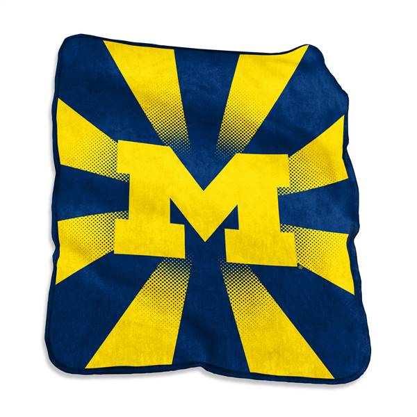 University of Michigan Wolverines Raschel Throw Blanket