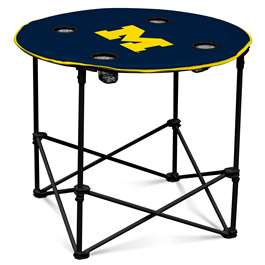 University of Michigan Wolverines Round Folding Table with Carry Bag